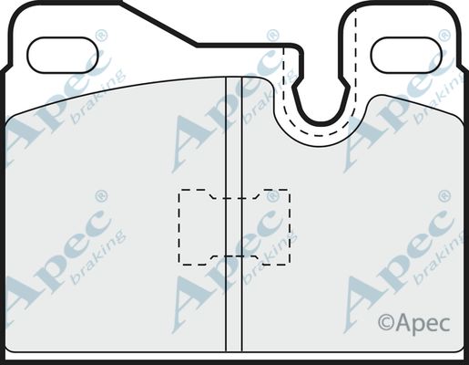APEC BRAKING Комплект тормозных колодок, дисковый тормоз PAD566